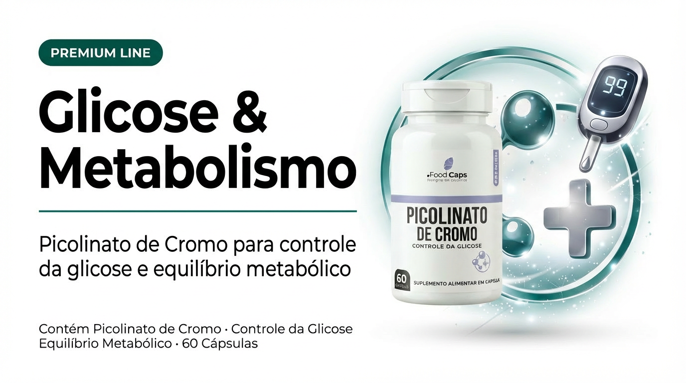 Picolinato de Cromo Premium — Equilíbrio Metabólico e Controle da Glicose