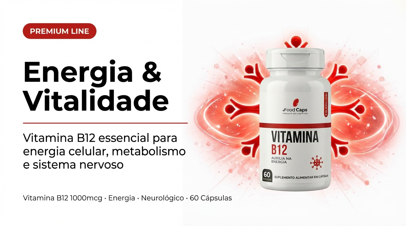Vitamina B12 Premium — Energia, Metabolismo e Sistema Nervoso