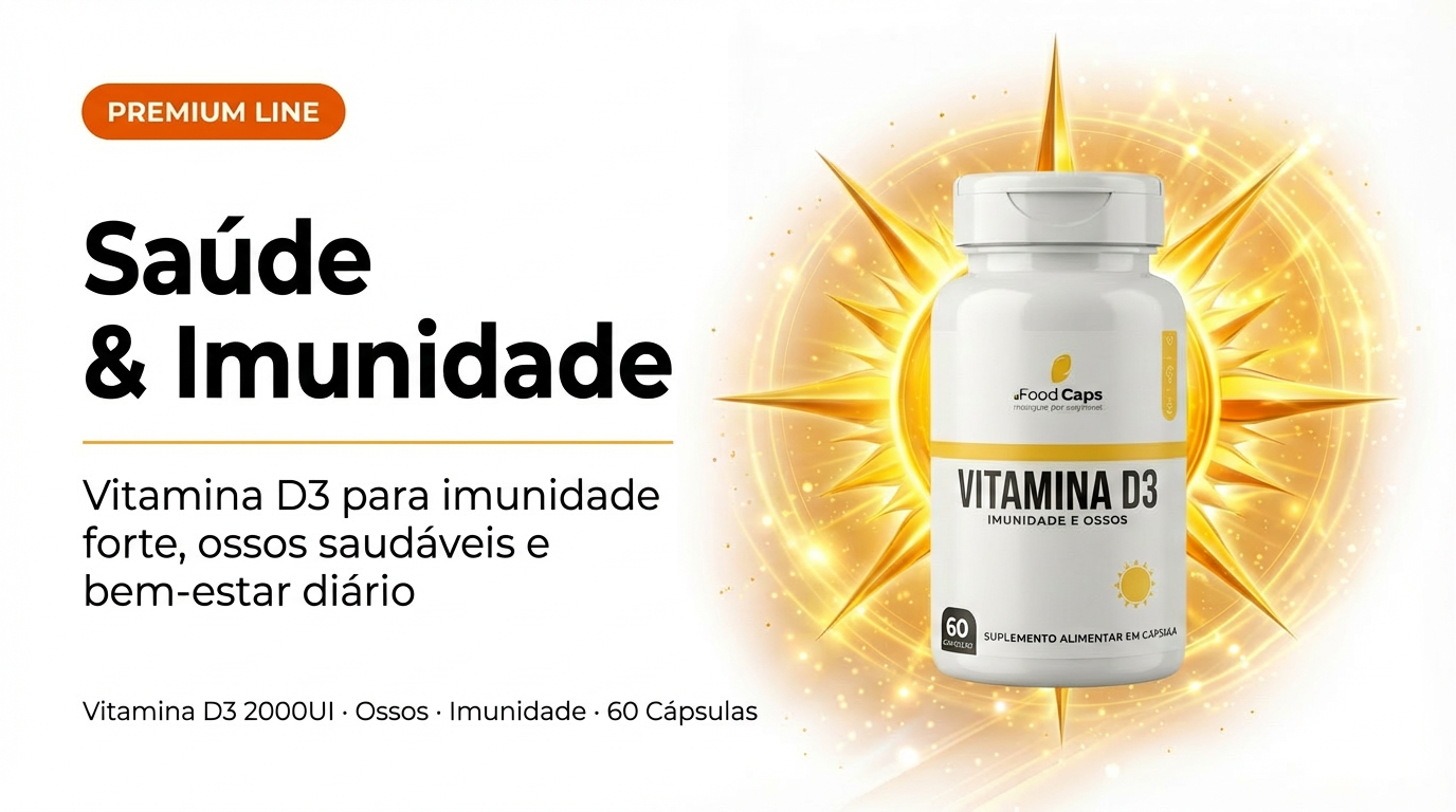 Vitamina D3 Premium — Imunidade, Ossos Fortes e Equilíbrio Diário